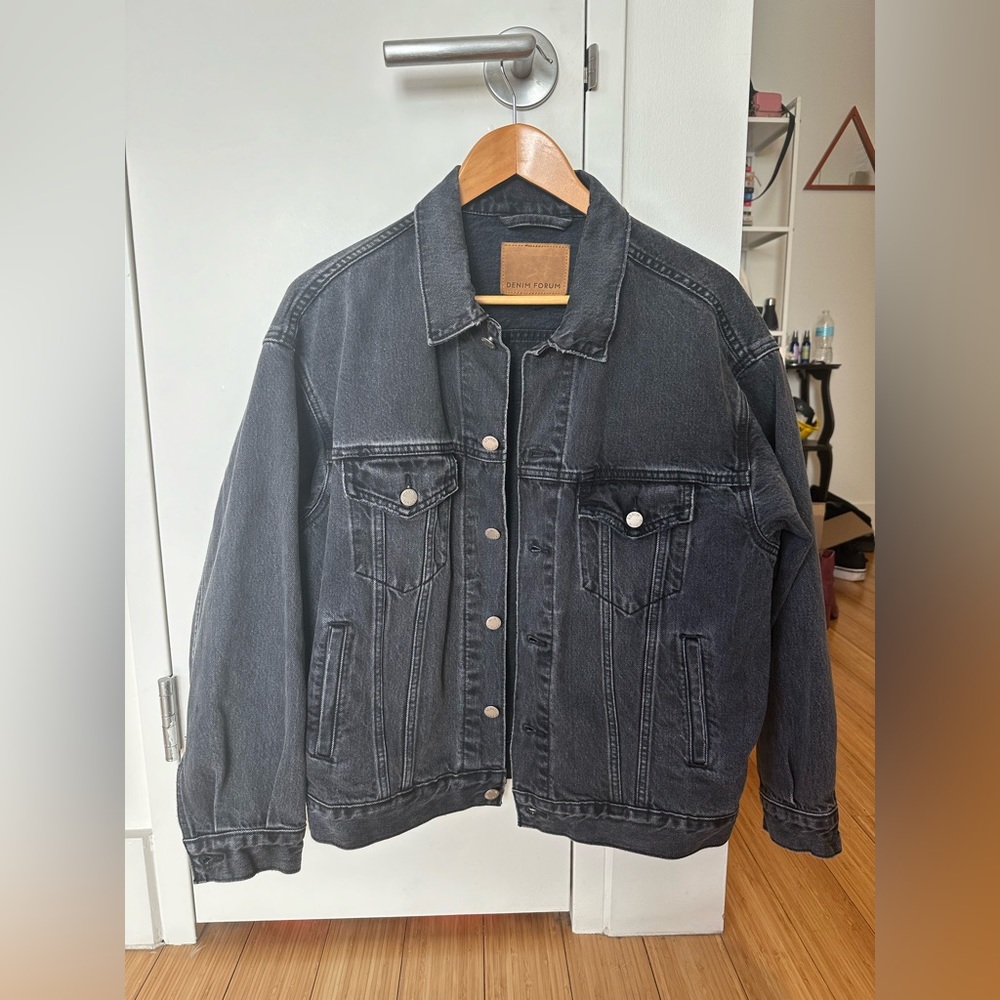 Denim Forum by Aritzia- Black Oversized Denim Jacket